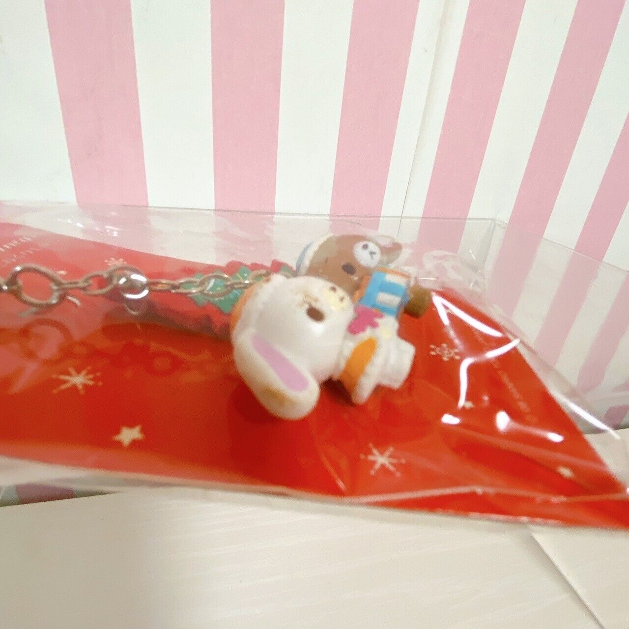 Sanrio Sugar Bunnies Strap Xmas Christmas Shirousa Kurousa Tree Rabbit 2008 Rare