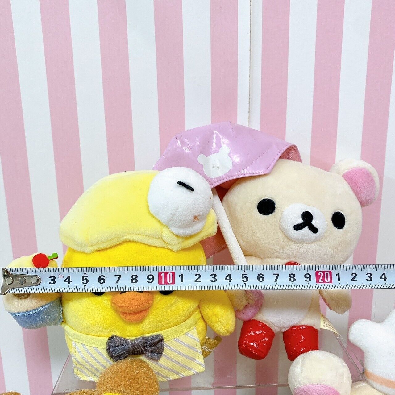 San-X Rilakkuma Korilakkuma Kiiroitori Plush Set 5 Soft Stuffed Toy Umbrella