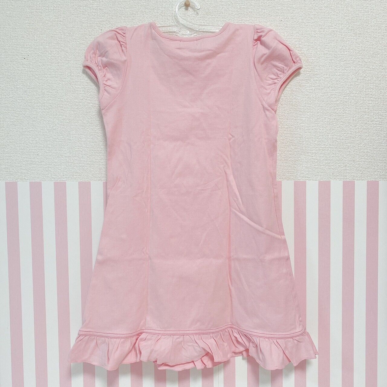 Mezzo Piano One Piece Pink 130cm Ribbon Frill Strawberry Heart Clothing Girl