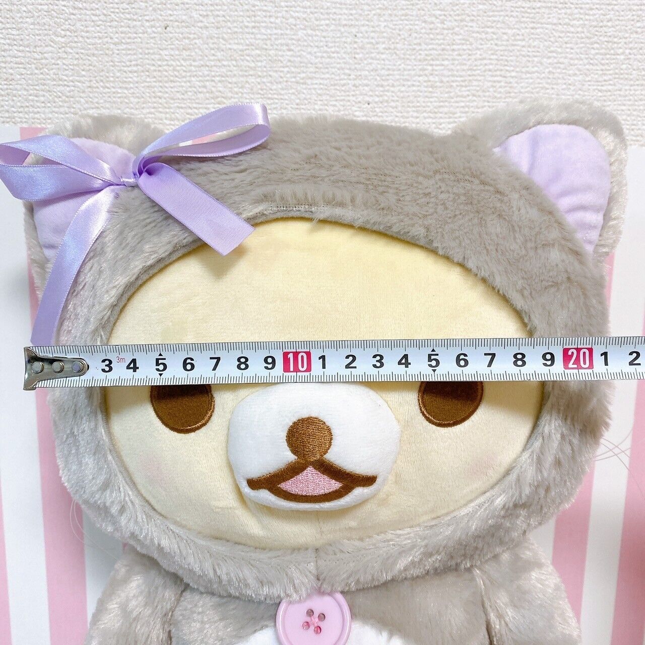 Korilakkuma Plush Backpack Rucksack Soft Stuffed Toy Ribbon Costume Fluffy Bear