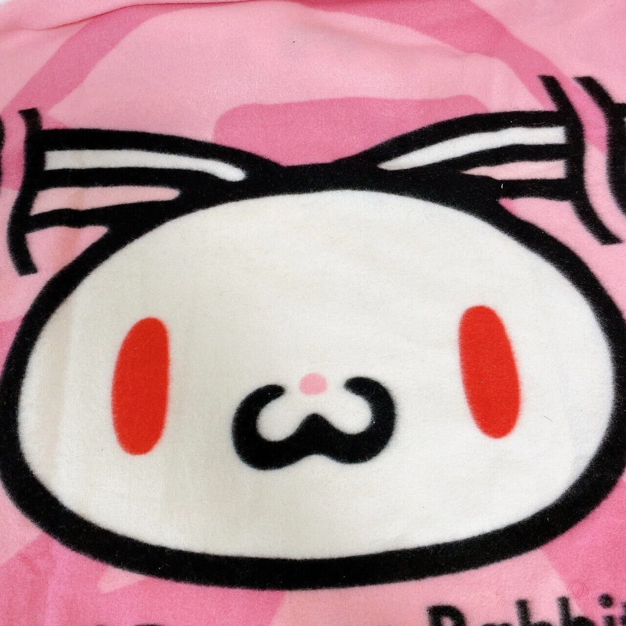 TaiTo Hanyou Usagi All Purpose Rabbi Blanket Pink White Rabbit Hat Fluffy Kawaii