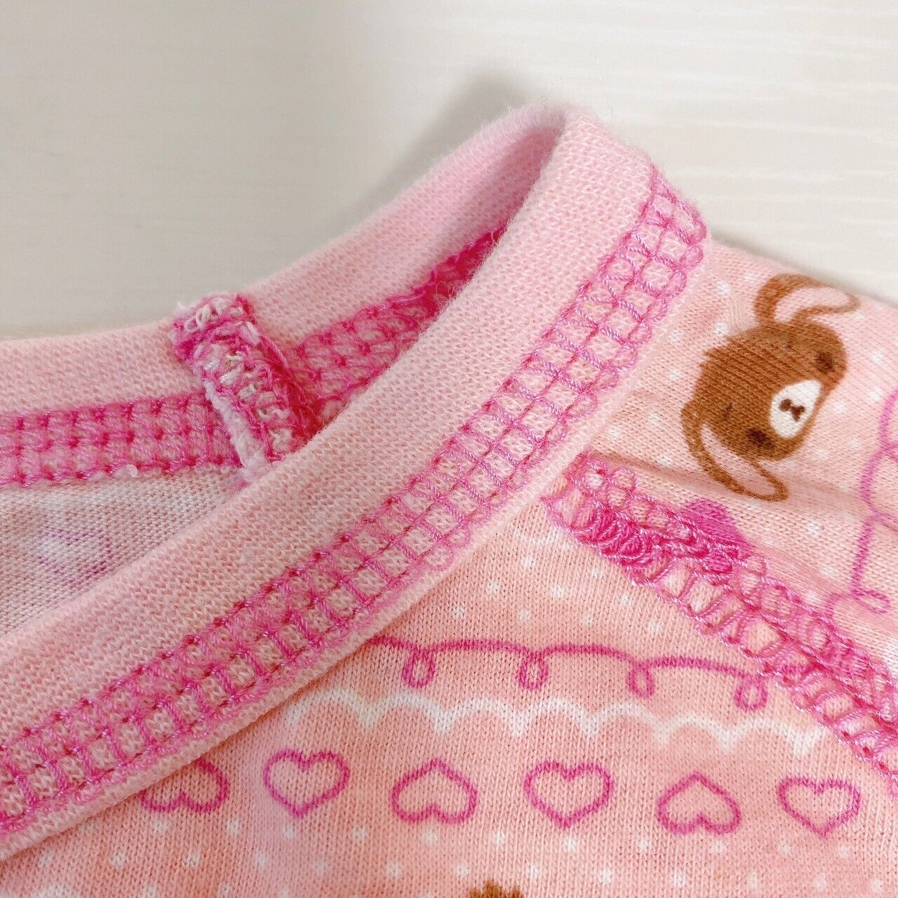 Sanrio Sugar Bunnies Pajamas Kids 140cm Pink Shirousa Kurousa Long Sleeve Heart