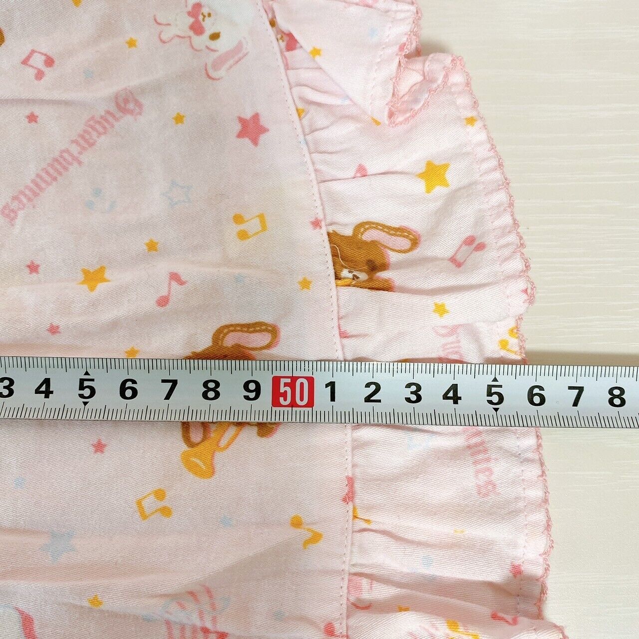 Sanrio Sugar Bunnies Pajamas Kids 140cm Pink Ribbon Frill Shirousa Kurousa Rare