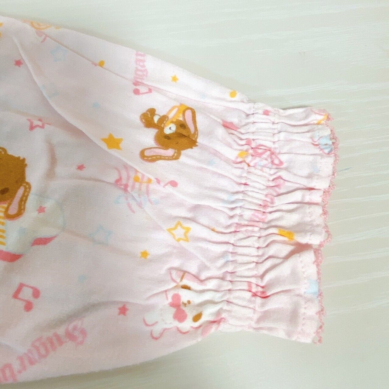 Sanrio Sugar Bunnies Pajamas Kids 140cm Pink Ribbon Frill Shirousa Kurousa Rare