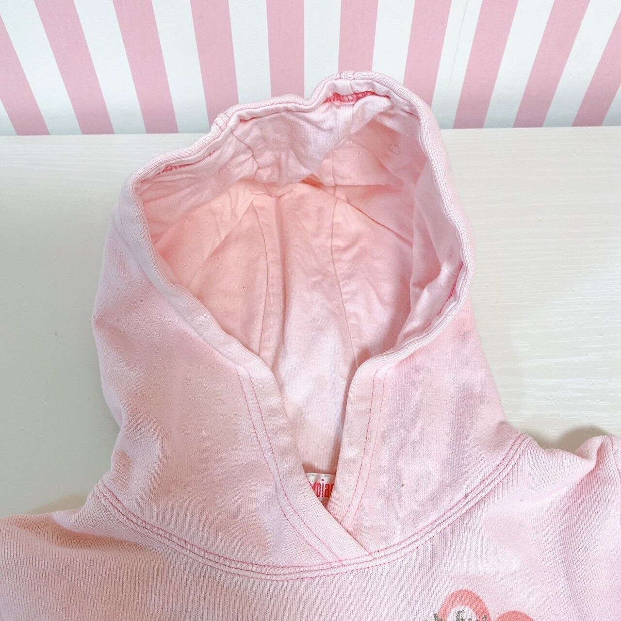 Mezzo Piano Hoodie Sweatshirt 130cm Pink Rabbit Bear Ribbon Strawberry Heart