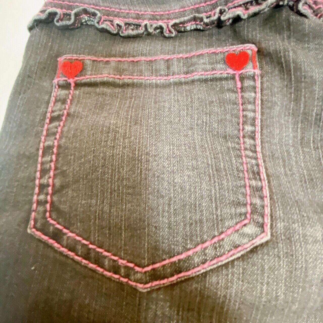 Mezzo Piano Pants M Size 150cm Denim Heart Pink Stitch Kids Girl Kawaii Rare