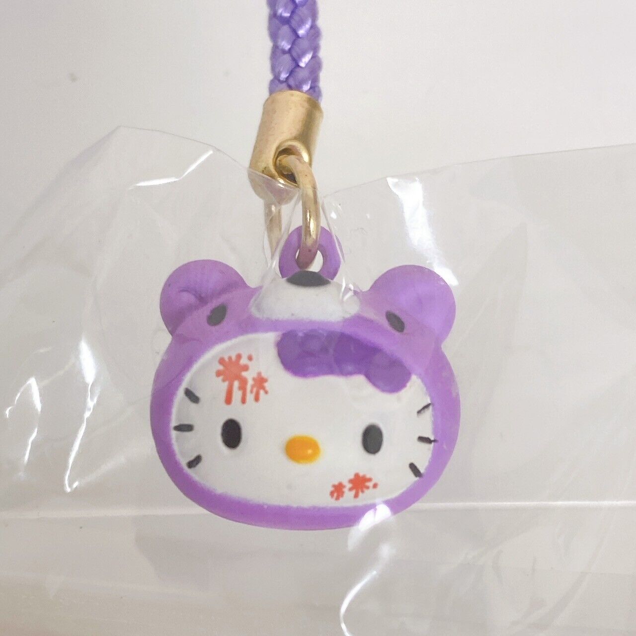 Gloomy Bear Sanrio Hello Kitty Collaboration Hokkaido Limited Keychain purple