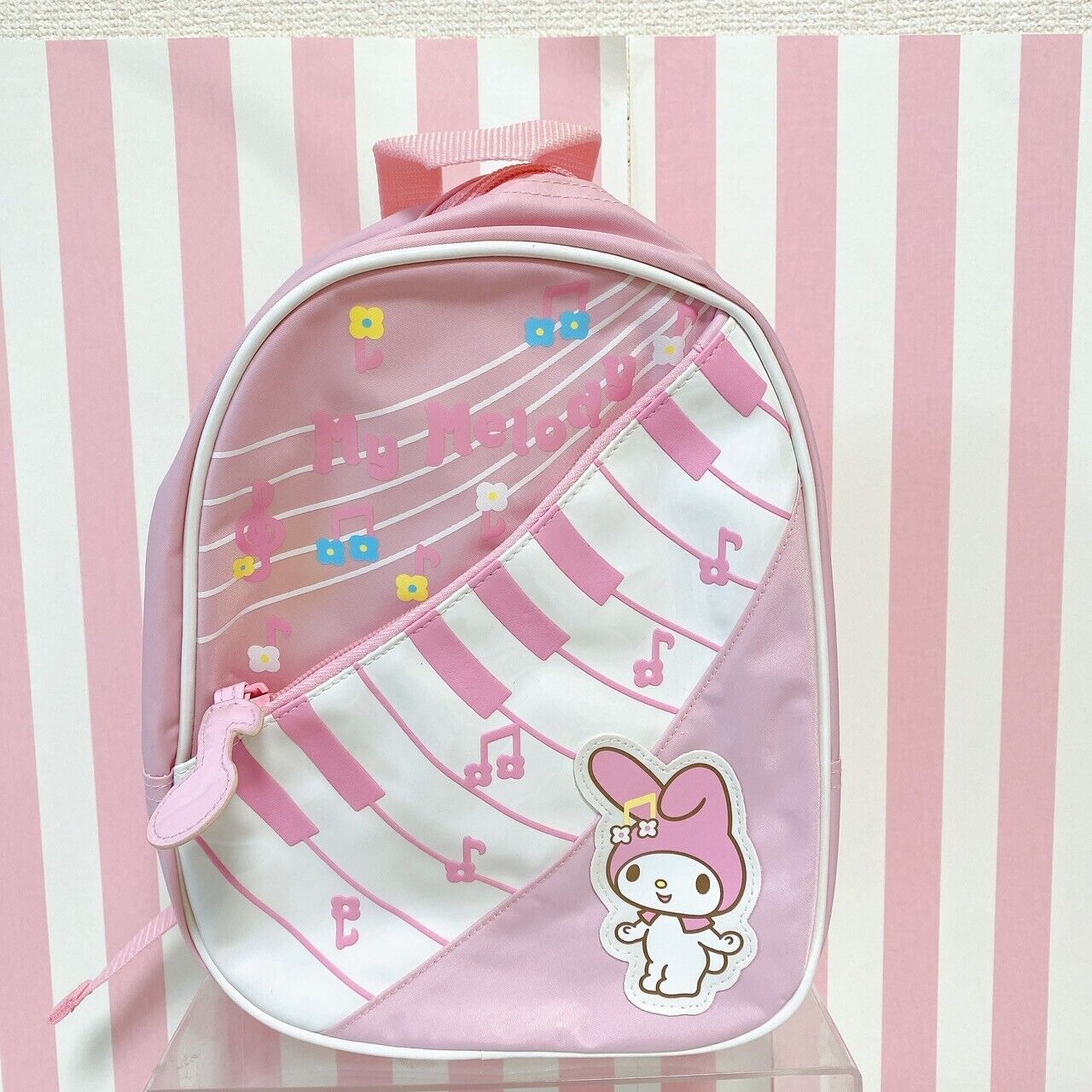 Sanrio My Melody Backpack Rucksack Bag Pink Piano Keyboard Note Rabbit Flower