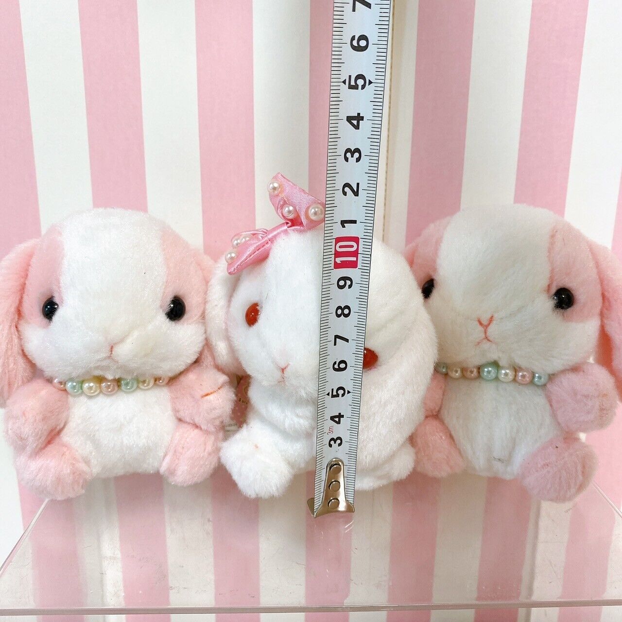 Poteusa Loppy Mini Plush Set 6 Soft Stuffed Toy Doll Fluffy Mascot Rabbit Pink