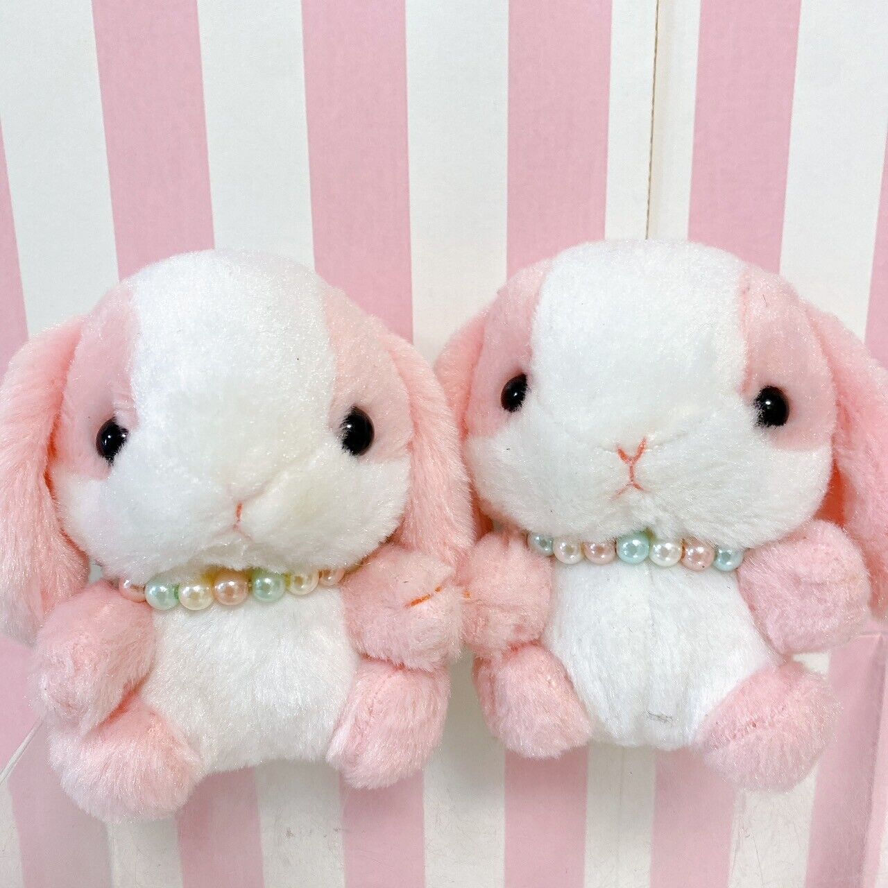 Poteusa Loppy Mini Plush Set 6 Soft Stuffed Toy Doll Fluffy Mascot Rabbit Pink