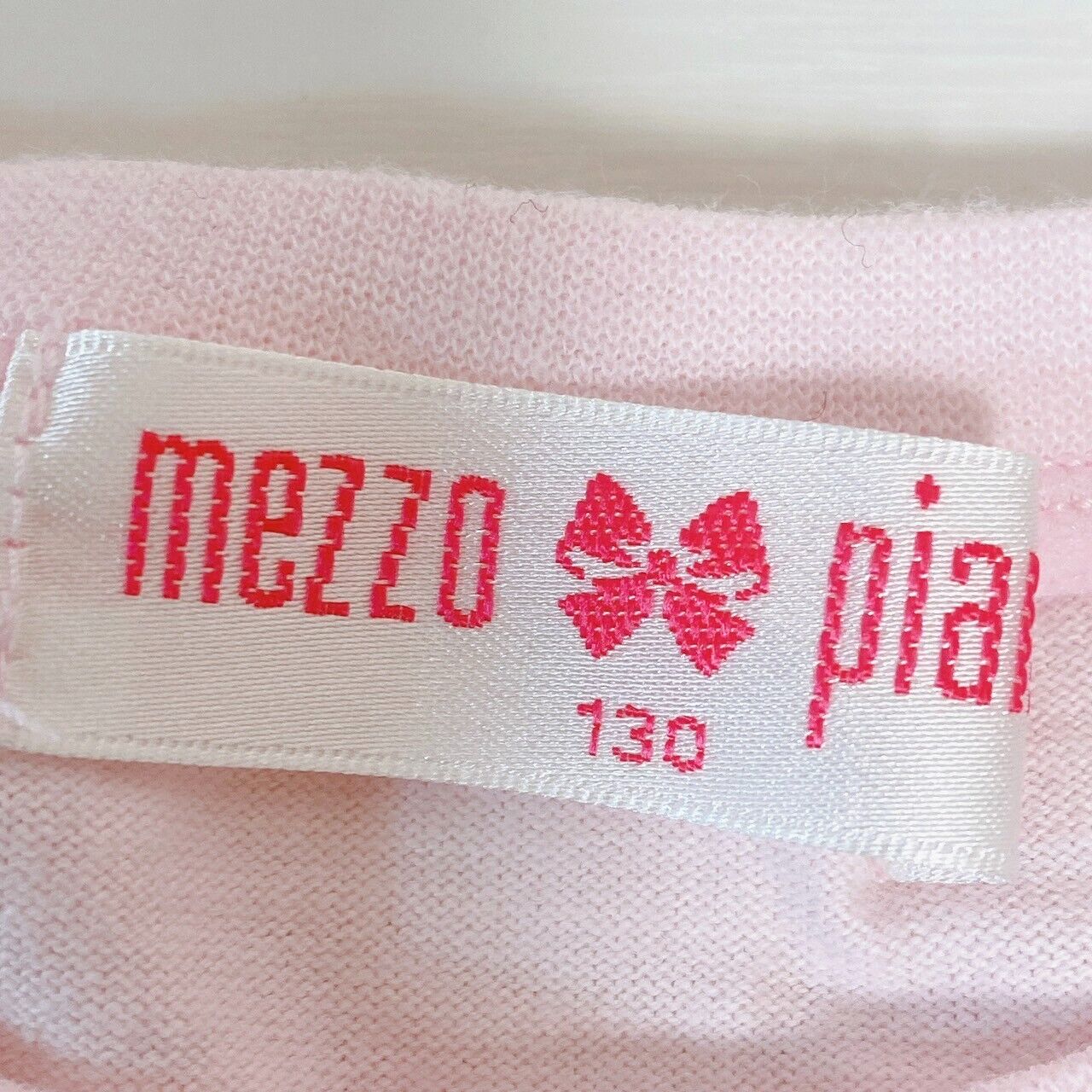 Mezzo Piano Kids T-shirt 130cm Pink Cherry Ribbon Pink Strawberry Rabbit Bear