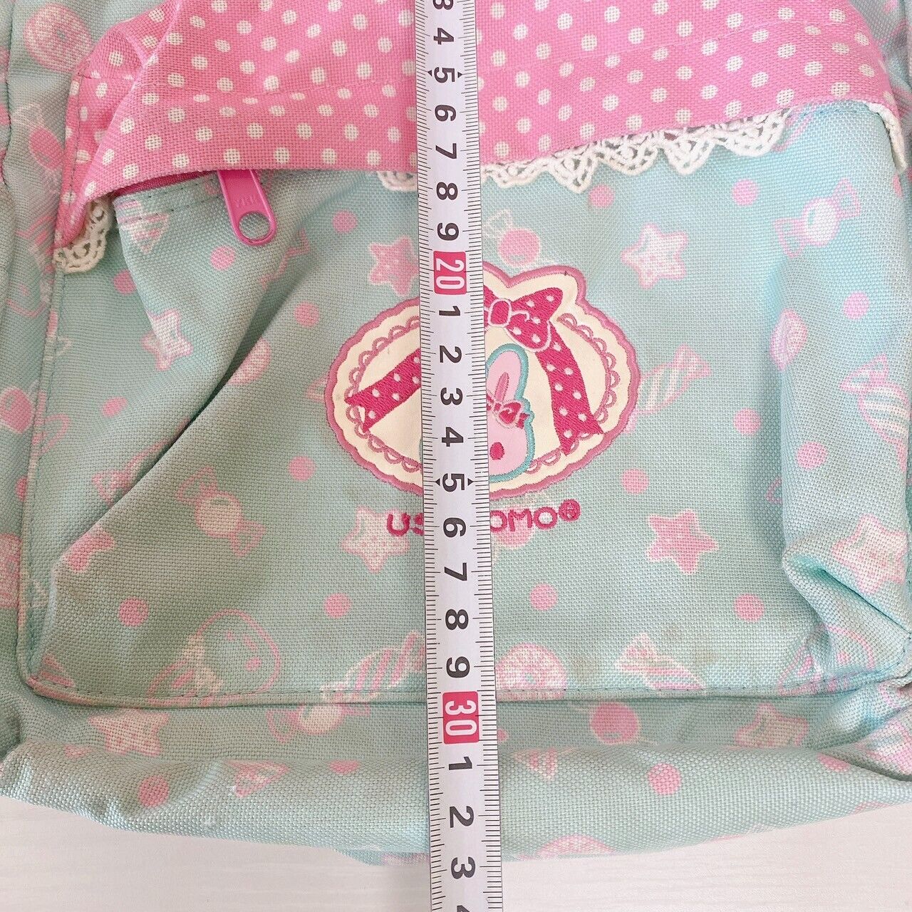 Mother Garden Usamomo Rucksack Backpack School Bag Pink Blue Ribbon Candy Dot