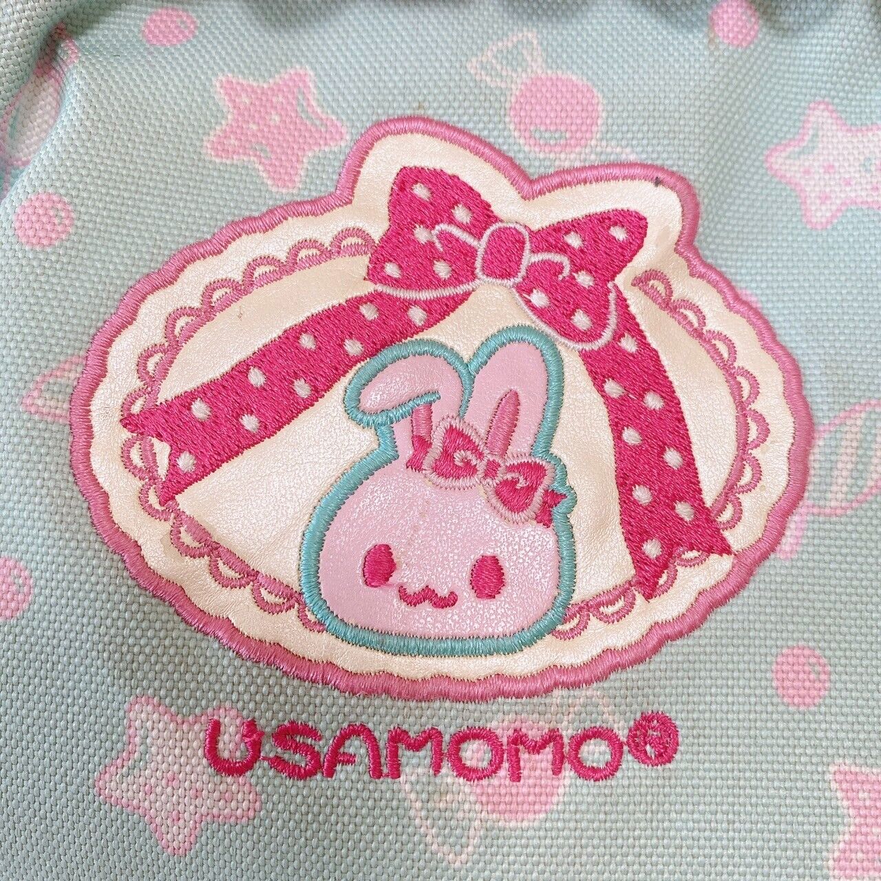 Mother Garden Usamomo Rucksack Backpack School Bag Pink Blue Ribbon Candy Dot