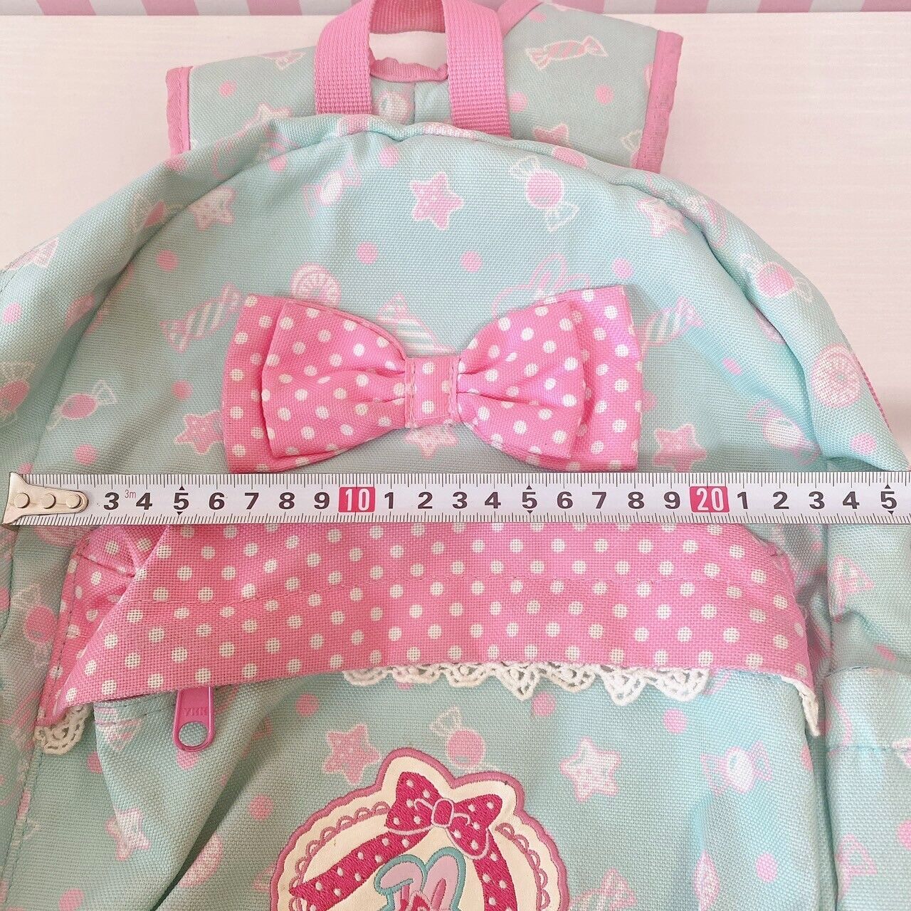 Mother Garden Usamomo Rucksack Backpack School Bag Pink Blue Ribbon Candy Dot