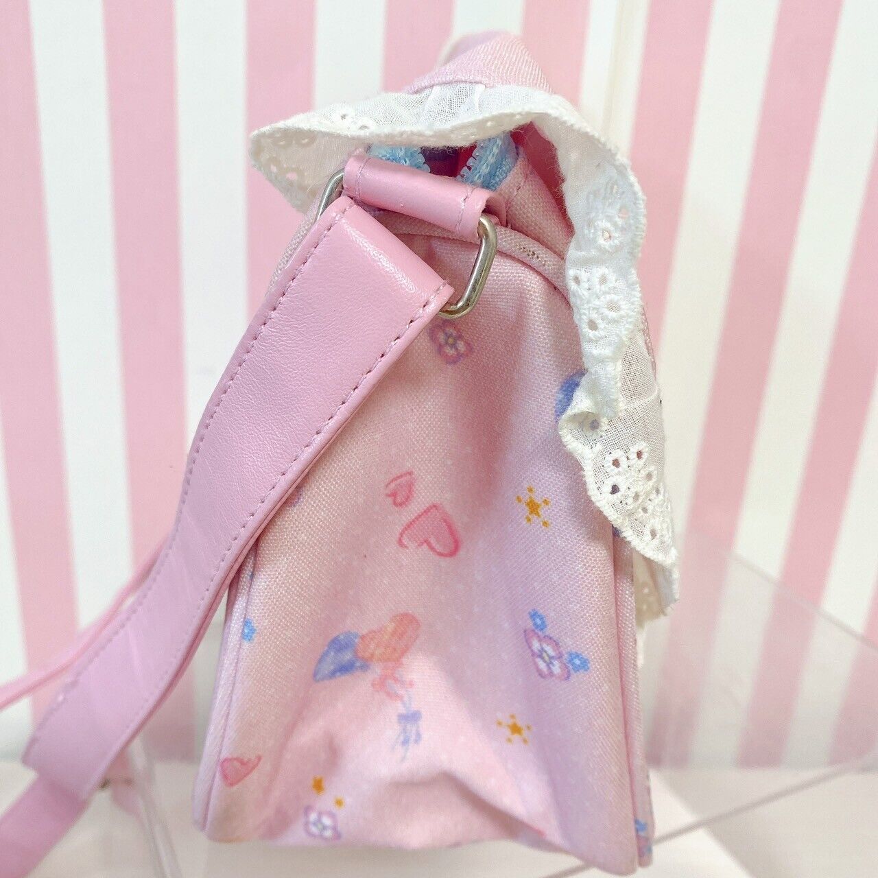 Sanrio Mewkledreamy Pochette Pouch Pink Cat Frill Flower Ribbon Heart Kawaii