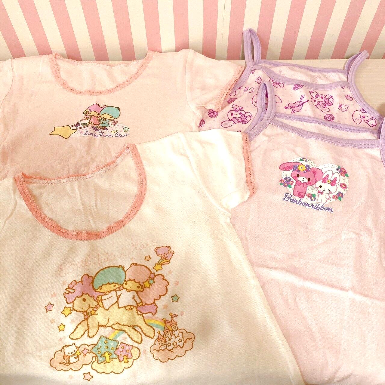 Sanrio  Bonbon Ribon Little Twin Stars Camisole Clothing Underwear 4 Set Kawaii