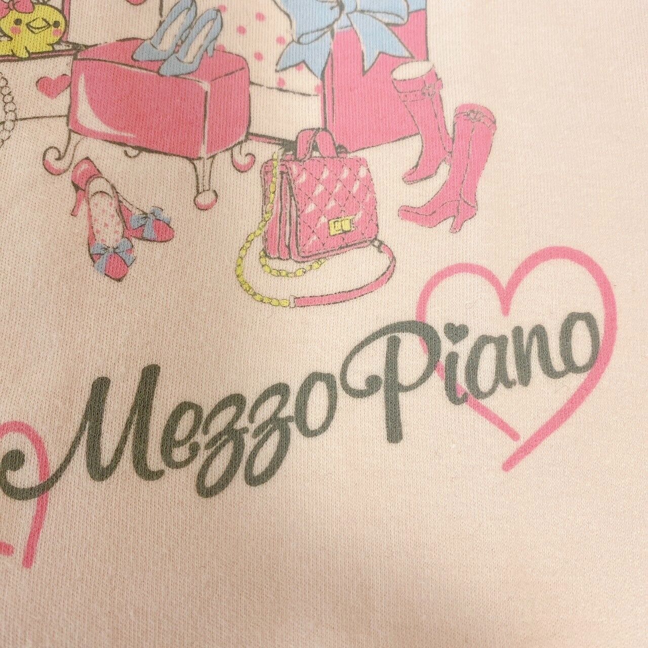 Mezzo Piano Long Sleeve T-Shirt 140cm Pink Berrie-chan Tops Dresser Ribbon Rare