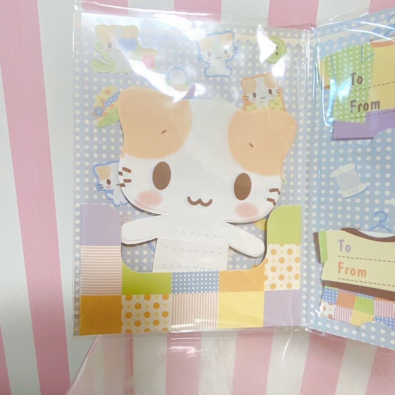 Sanrio Masyumaro Fluffy Fuwa Fuwa Nyanko Marshmallow Stationery Set Memo Sticker