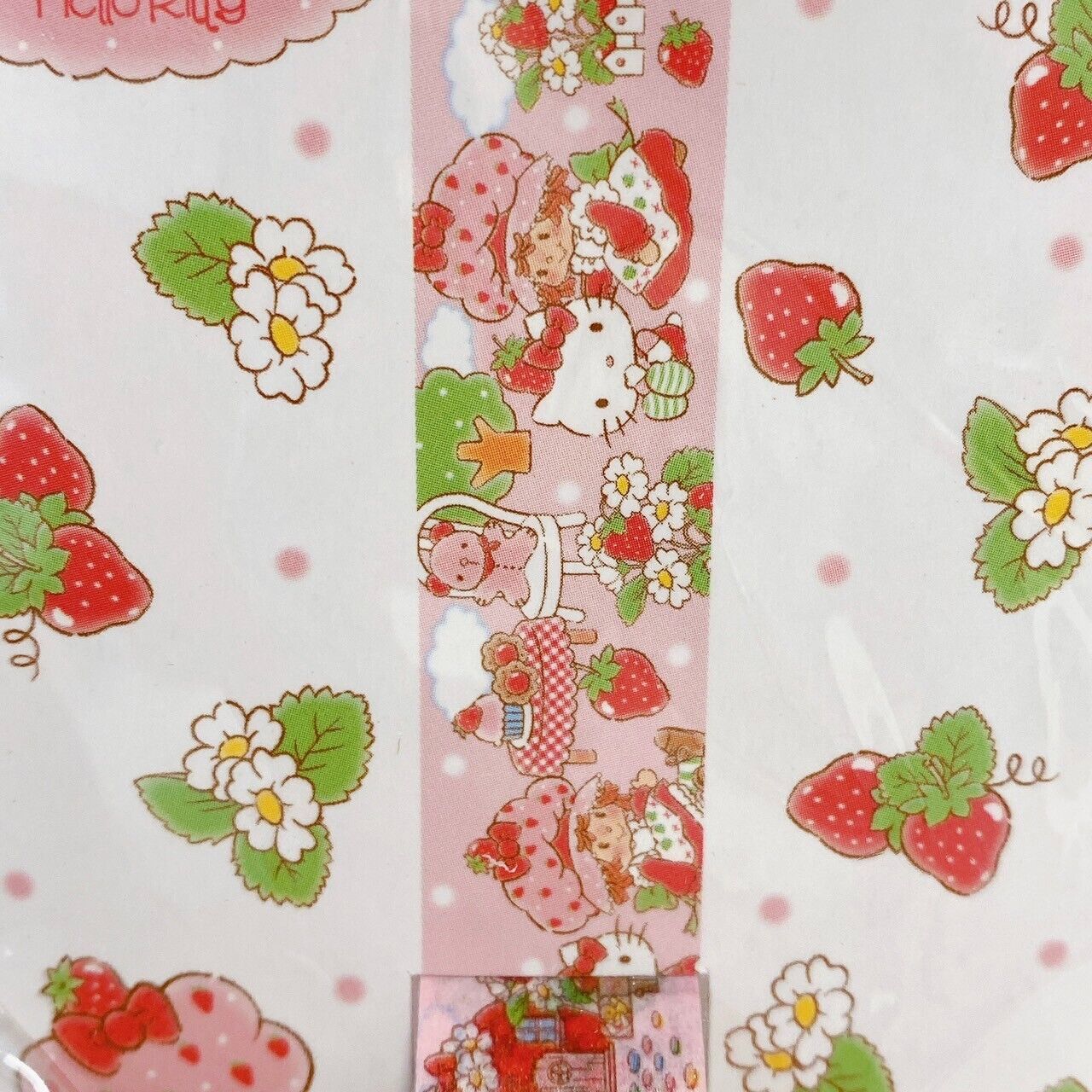 Sanrio Hello Kitty Strawberry Shortcake Collaboration Masking Tape Set 2 Pink