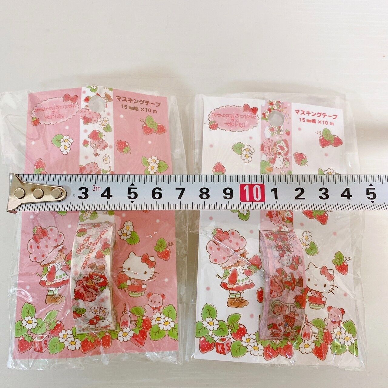 Sanrio Hello Kitty Strawberry Shortcake Collaboration Masking Tape Set 2 Pink