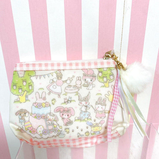 Sanrio Sugar Bunnies Pouch  My Melody Wish Me Mel Bonbon Ribbon Marron Cream