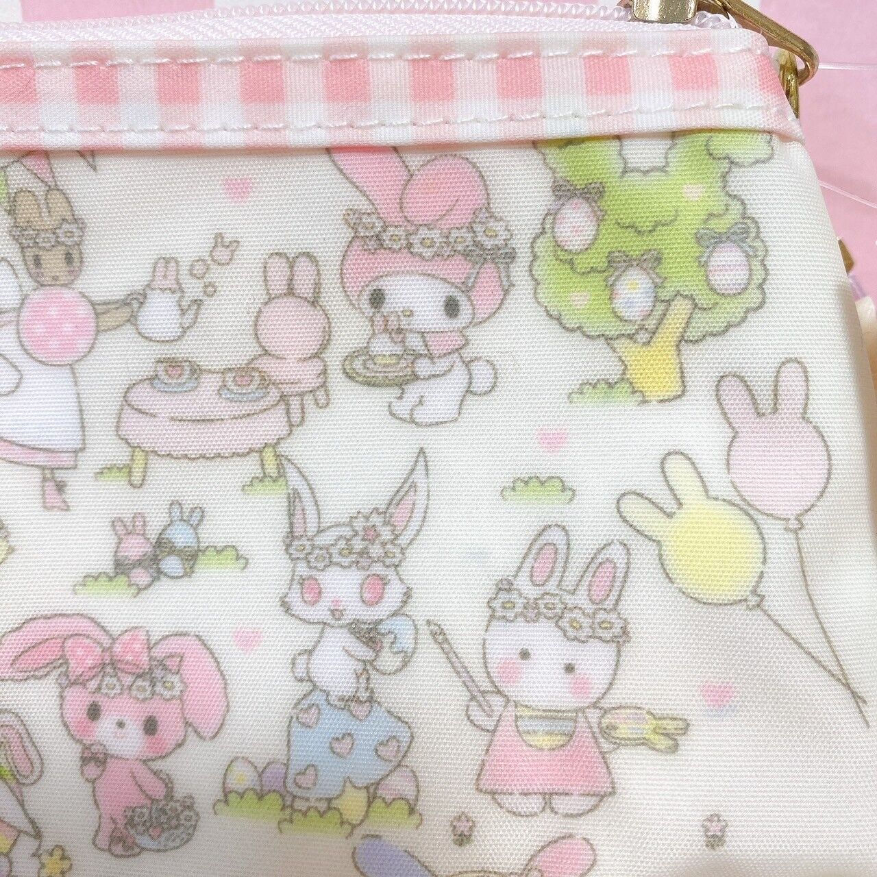 Sanrio Sugar Bunnies Pouch  My Melody Wish Me Mel Bonbon Ribbon Marron Cream