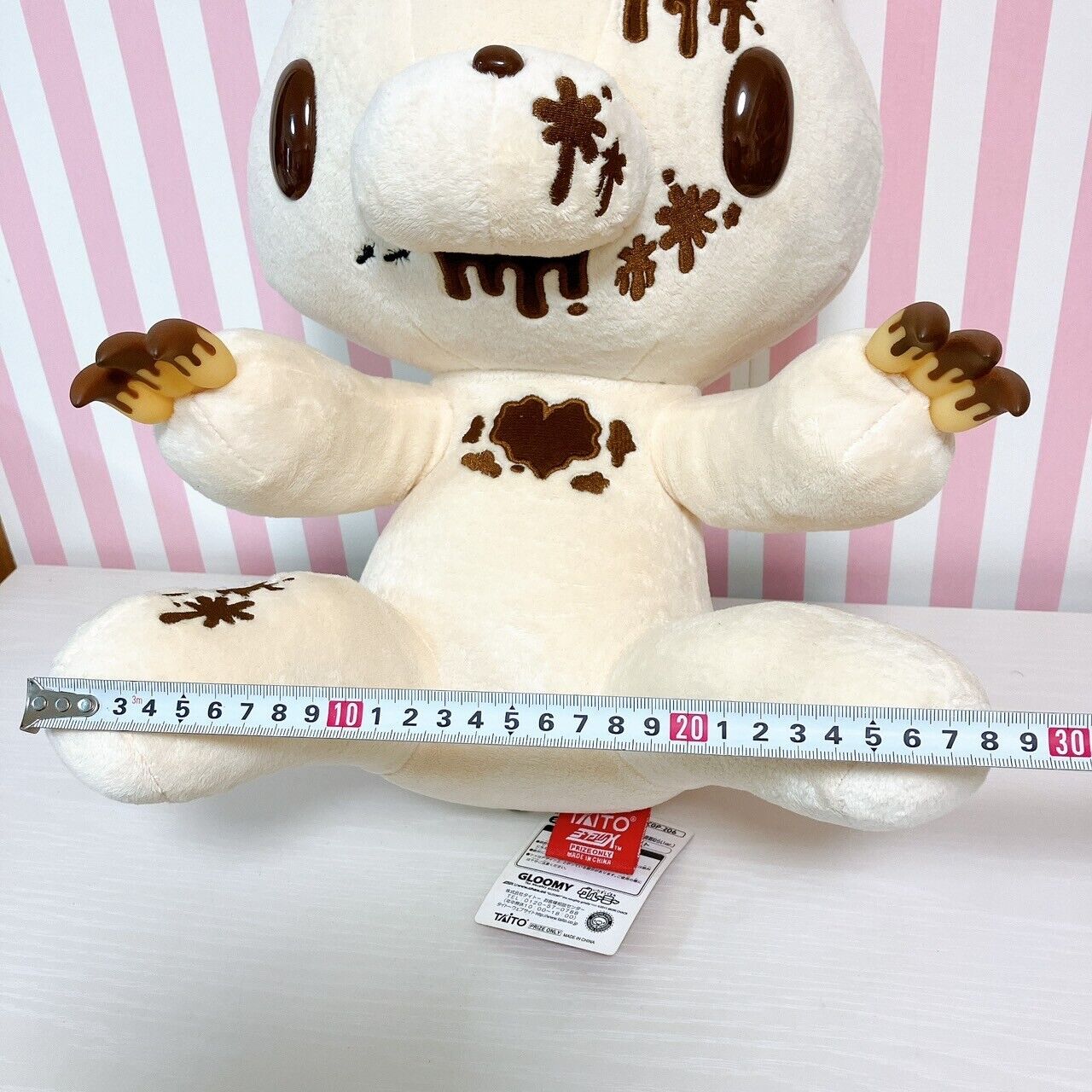 Taito Gloomy Bloody Bear Plush Soft Stuffed Toy Doll White Chax CGP Valentine