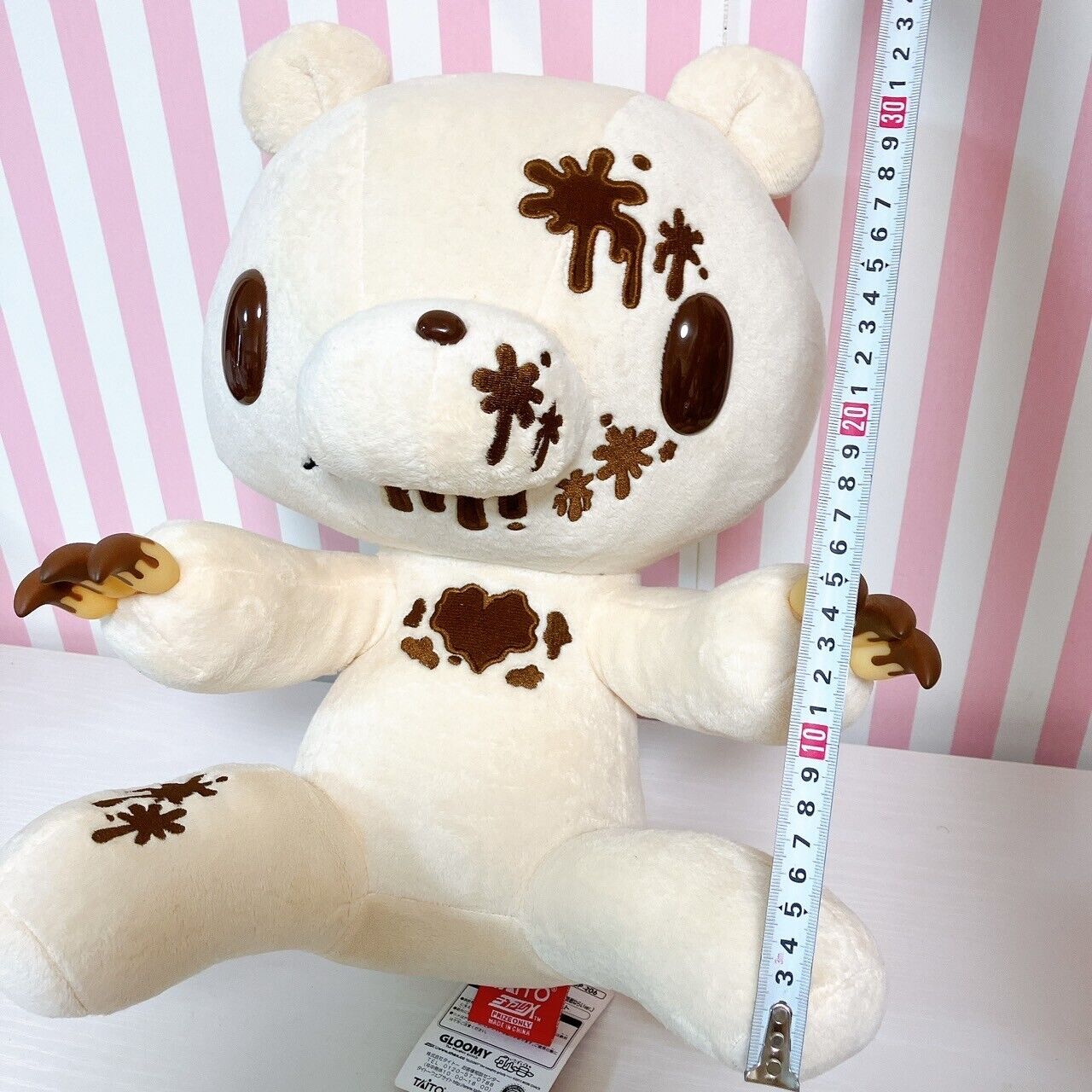 Taito Gloomy Bloody Bear Plush Soft Stuffed Toy Doll White Chax CGP Valentine