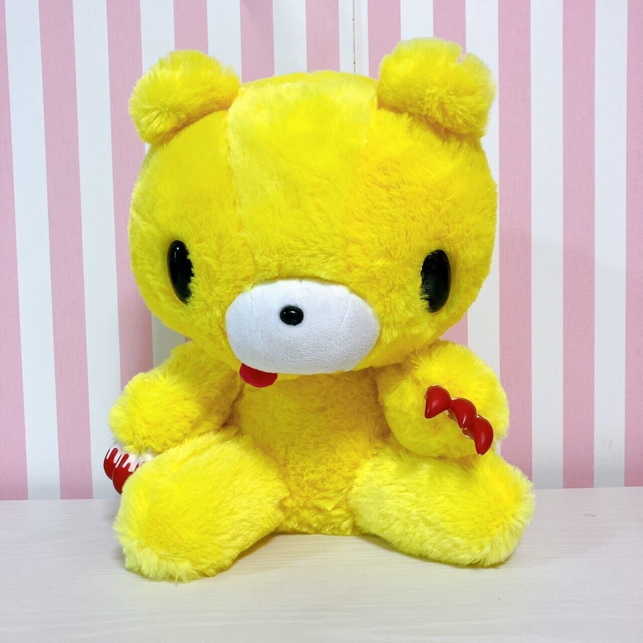 TAiTo Gloomy Bloody Bear Plush Soft Stuffed Toy Yellow Chax GP CGP 244 Sitting