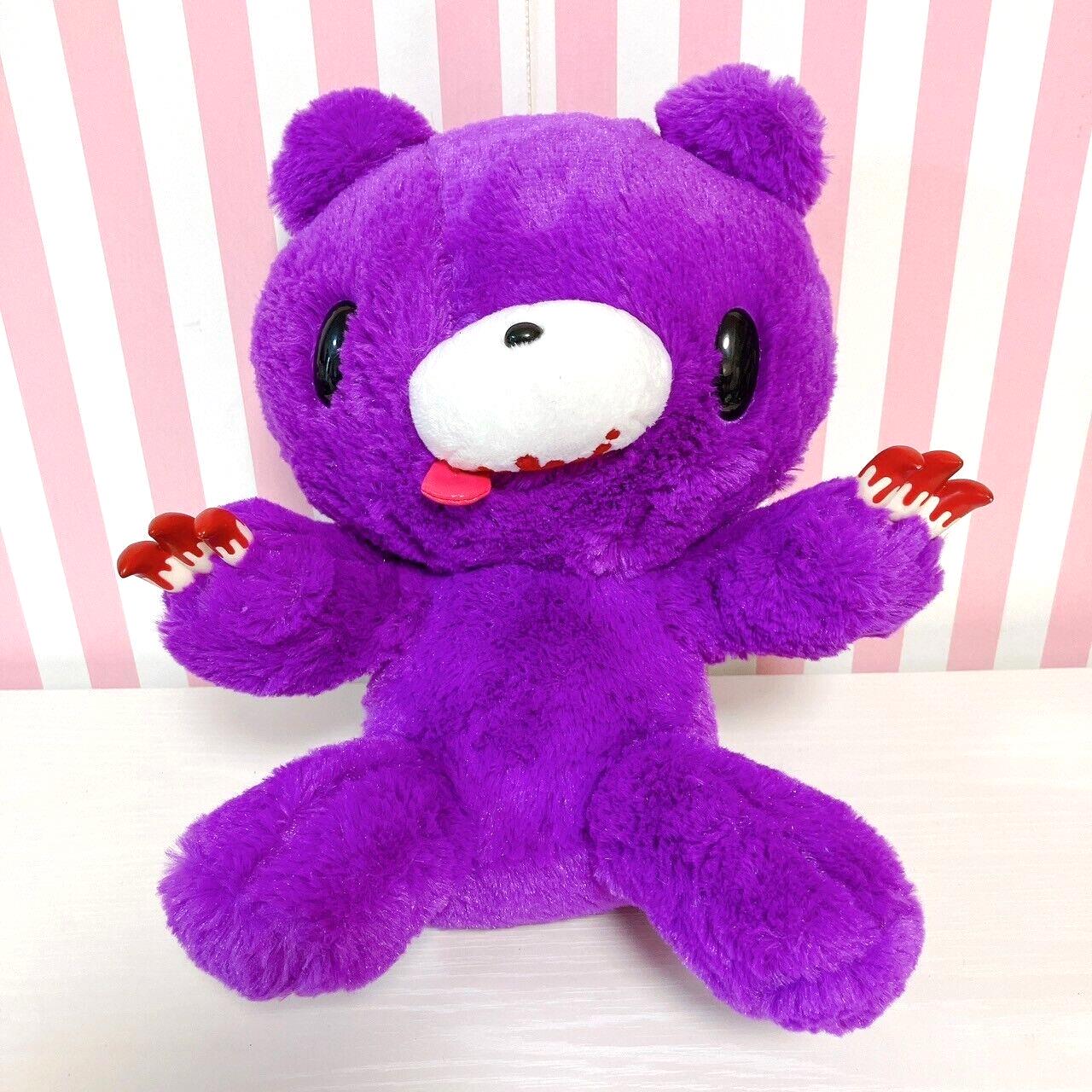 TaiTo Gloomy Bloody Bear Plush Soft Stuffed Toy Purple Chax CGP 244 Sitting Rare