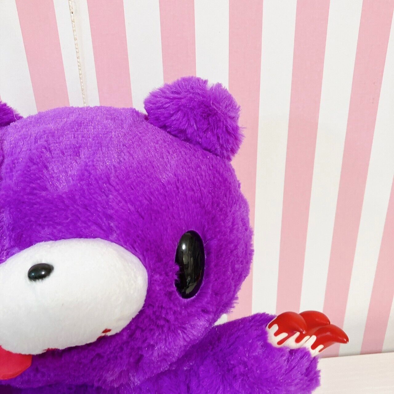 TaiTo Gloomy Bloody Bear Plush Soft Stuffed Toy Purple Chax CGP 244 Sitting Rare