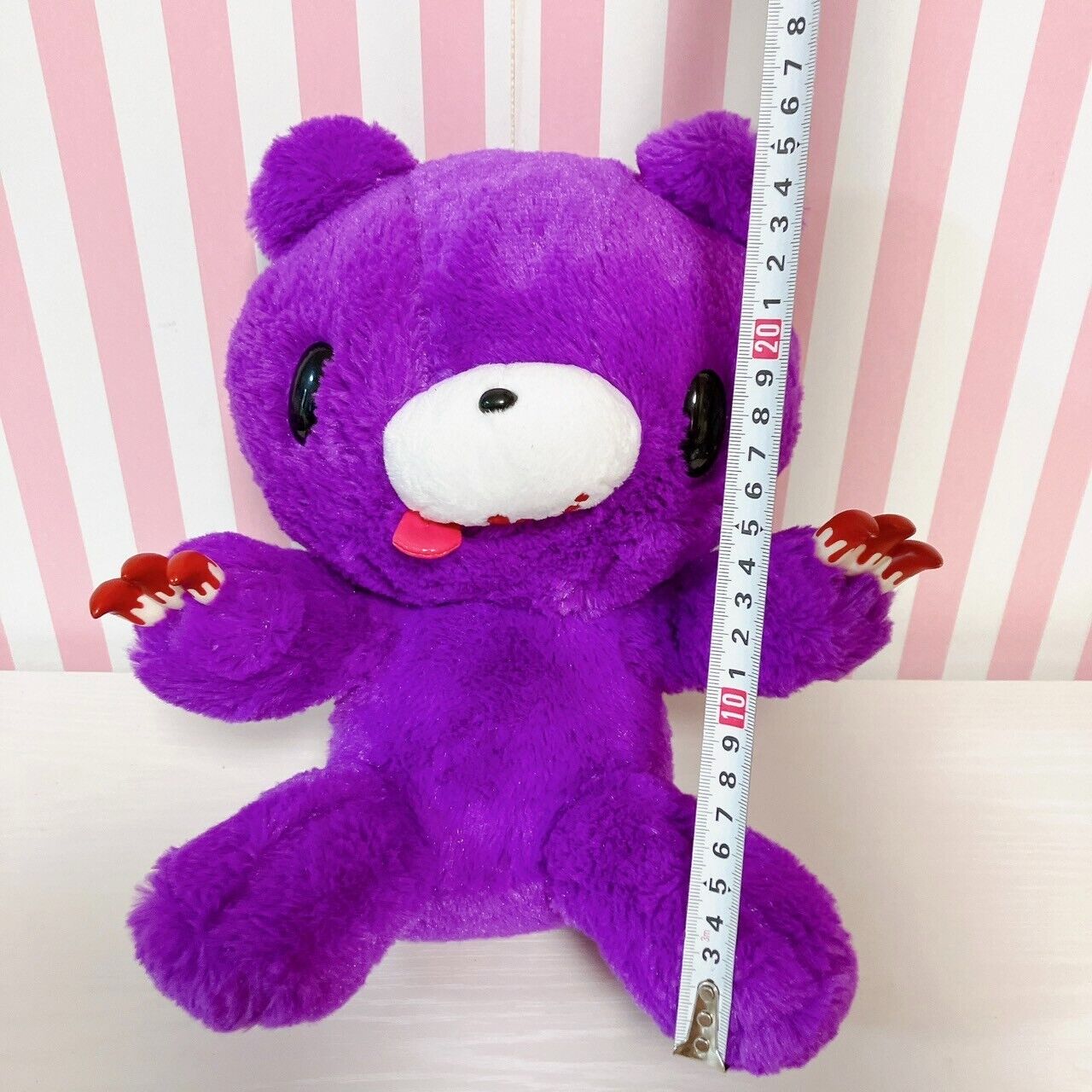 TaiTo Gloomy Bloody Bear Plush Soft Stuffed Toy Purple Chax CGP 244 Sitting Rare