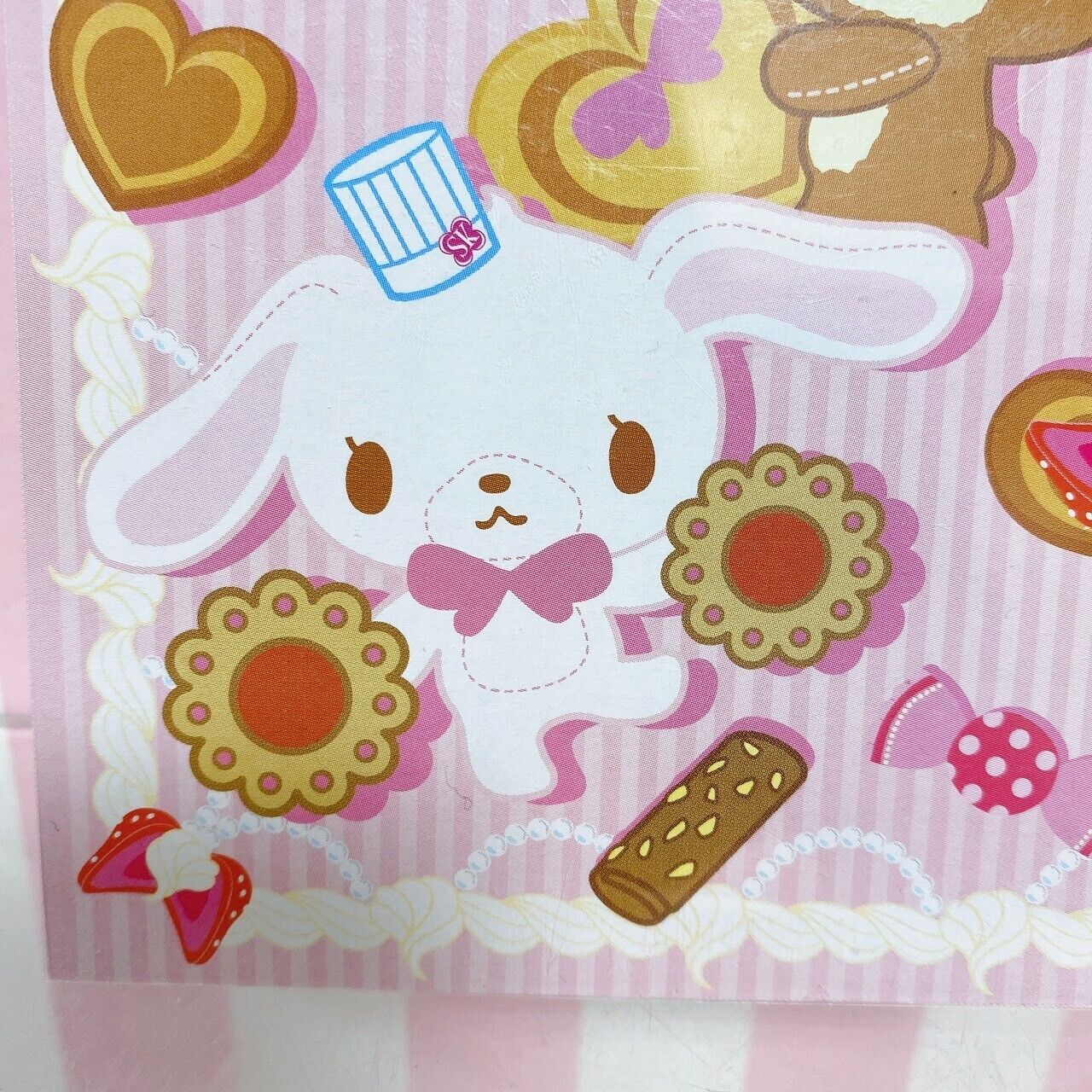 Sanrio Sugar Bunnies Shirousa Kurousa Stationery Memo Notepad Ribbon Sweets Rare