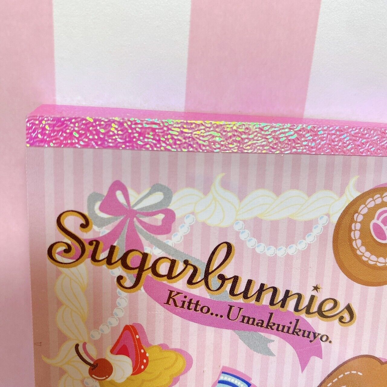 Sanrio Sugar Bunnies Shirousa Kurousa Stationery Memo Notepad Ribbon Sweets Rare