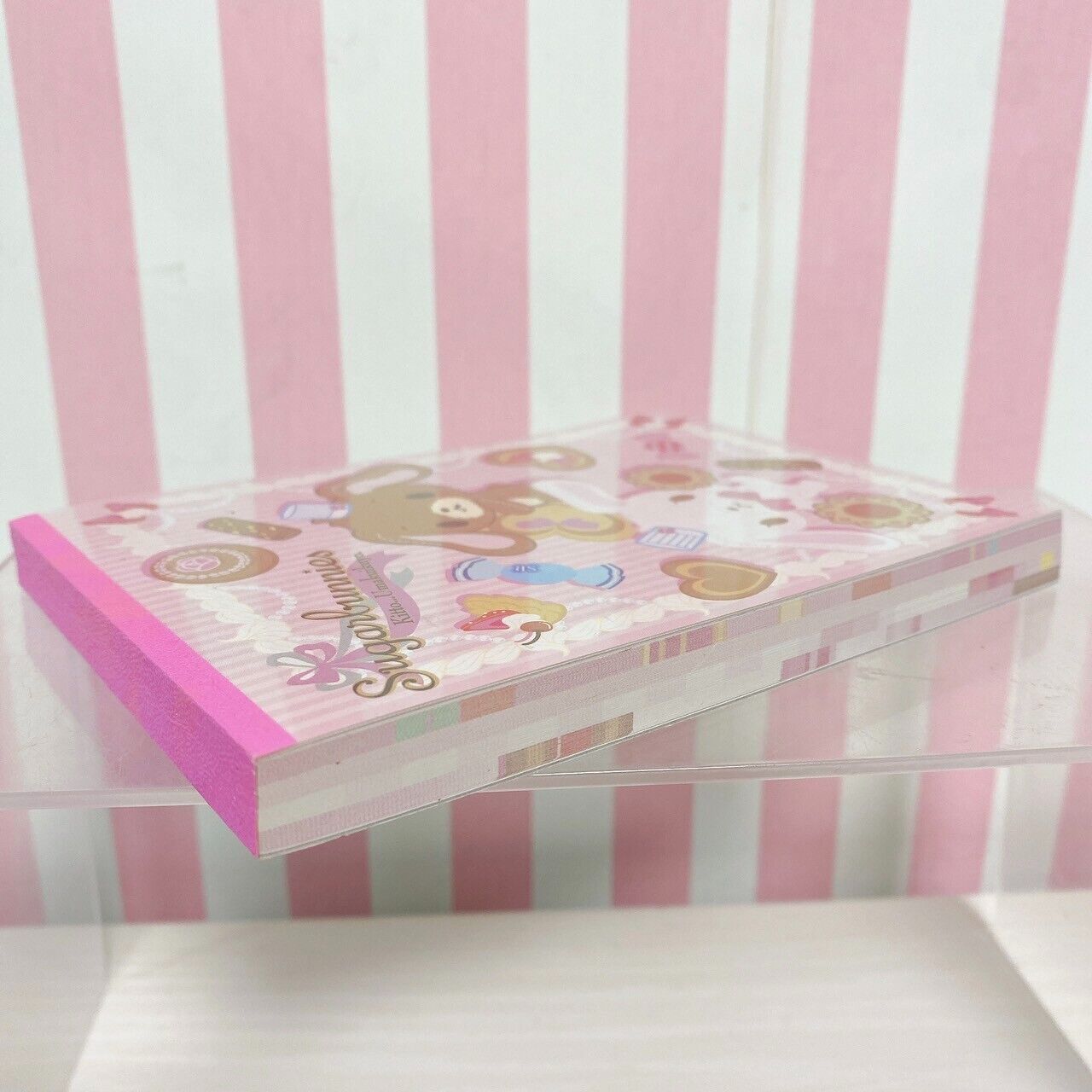 Sanrio Sugar Bunnies Shirousa Kurousa Stationery Memo Notepad Ribbon Sweets Rare