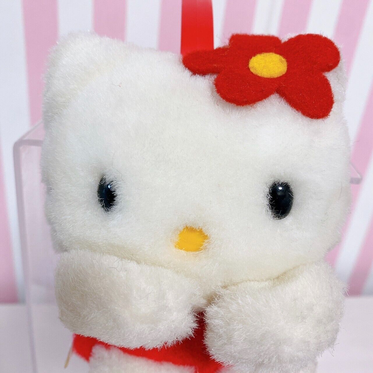 Sanrio Hello Kitty Earmuff White Red Plush Soft Toy Flower Winter Accessory Rare