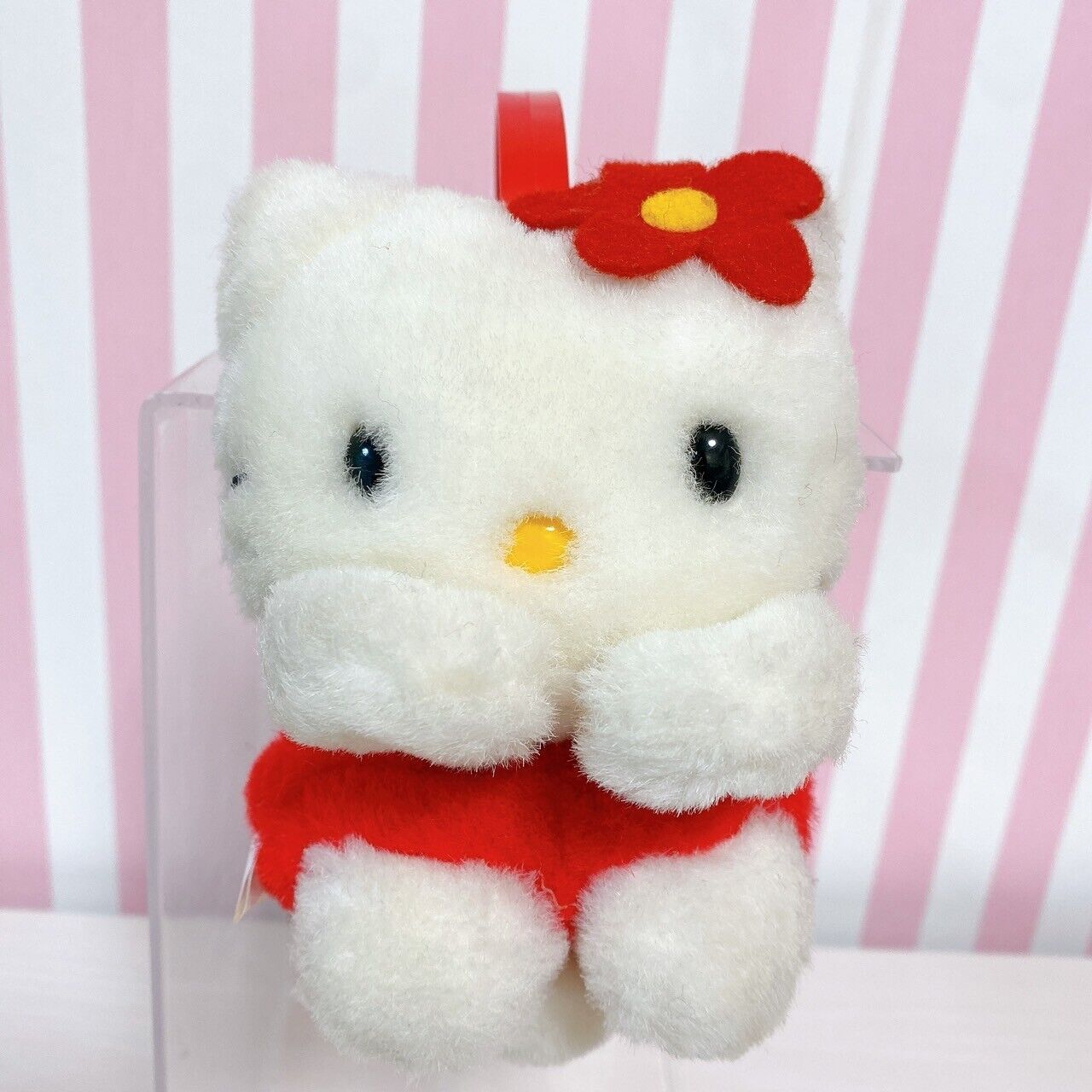 Sanrio Hello Kitty Earmuff White Red Plush Soft Toy Flower Winter Accessory Rare