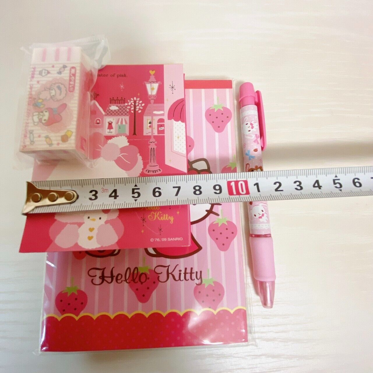 Sanrio Sugar Bunnies Hello Kitty My Melody Stationery Set Pen Eraser Memo Letter