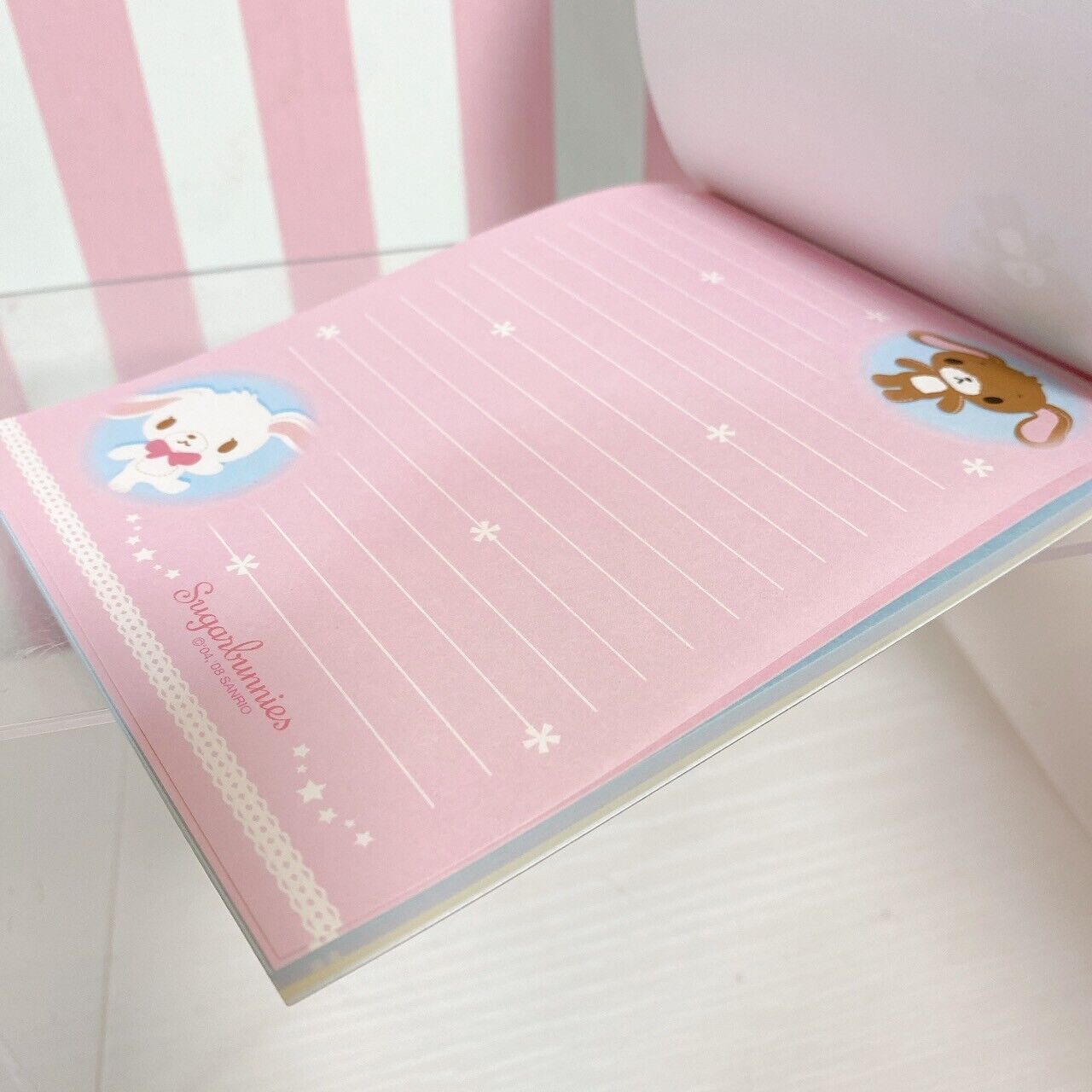 Sanrio Sugar Bunnies Shirousa Kurousa Stationery Memo Notepad Set 3 Rabbit Rare