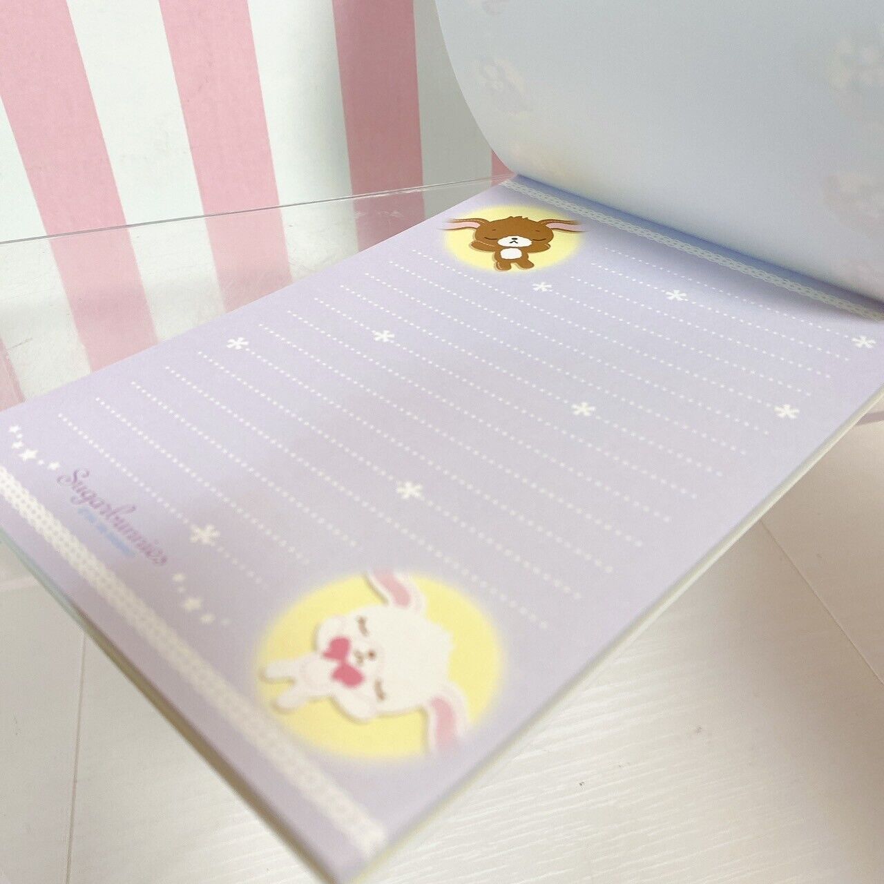 Sanrio Sugar Bunnies Shirousa Kurousa Stationery Memo Notepad Set 3 Rabbit Rare