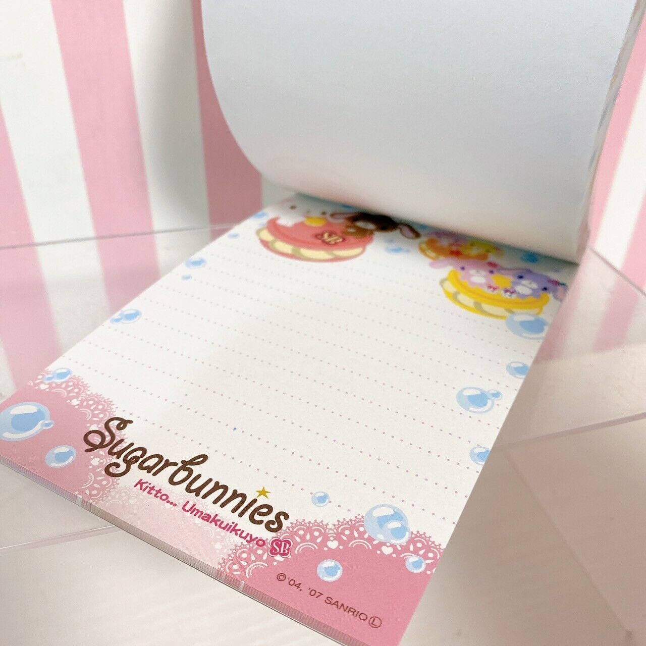 Sanrio Sugar Bunnies Shirousa Kurousa Stationery Memo Notepad Set 3 Rabbit Rare