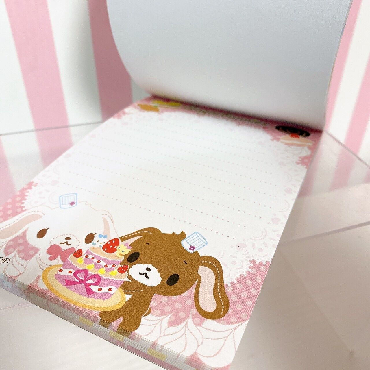 Sanrio Sugar Bunnies Shirousa Kurousa Stationery Memo Notepad Set 3 Rabbit Rare