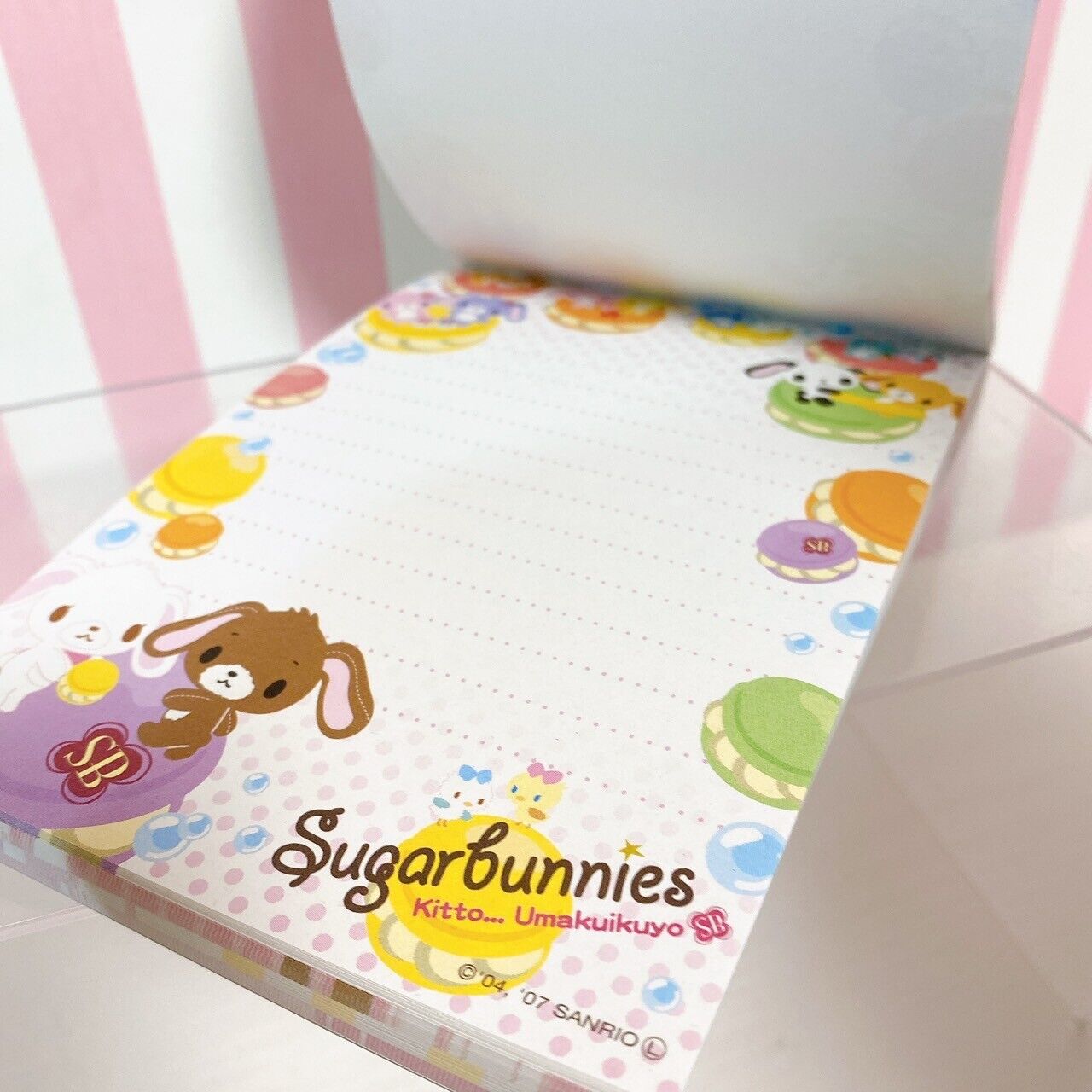 Sanrio Sugar Bunnies Shirousa Kurousa Stationery Memo Notepad Set 3 Rabbit Rare