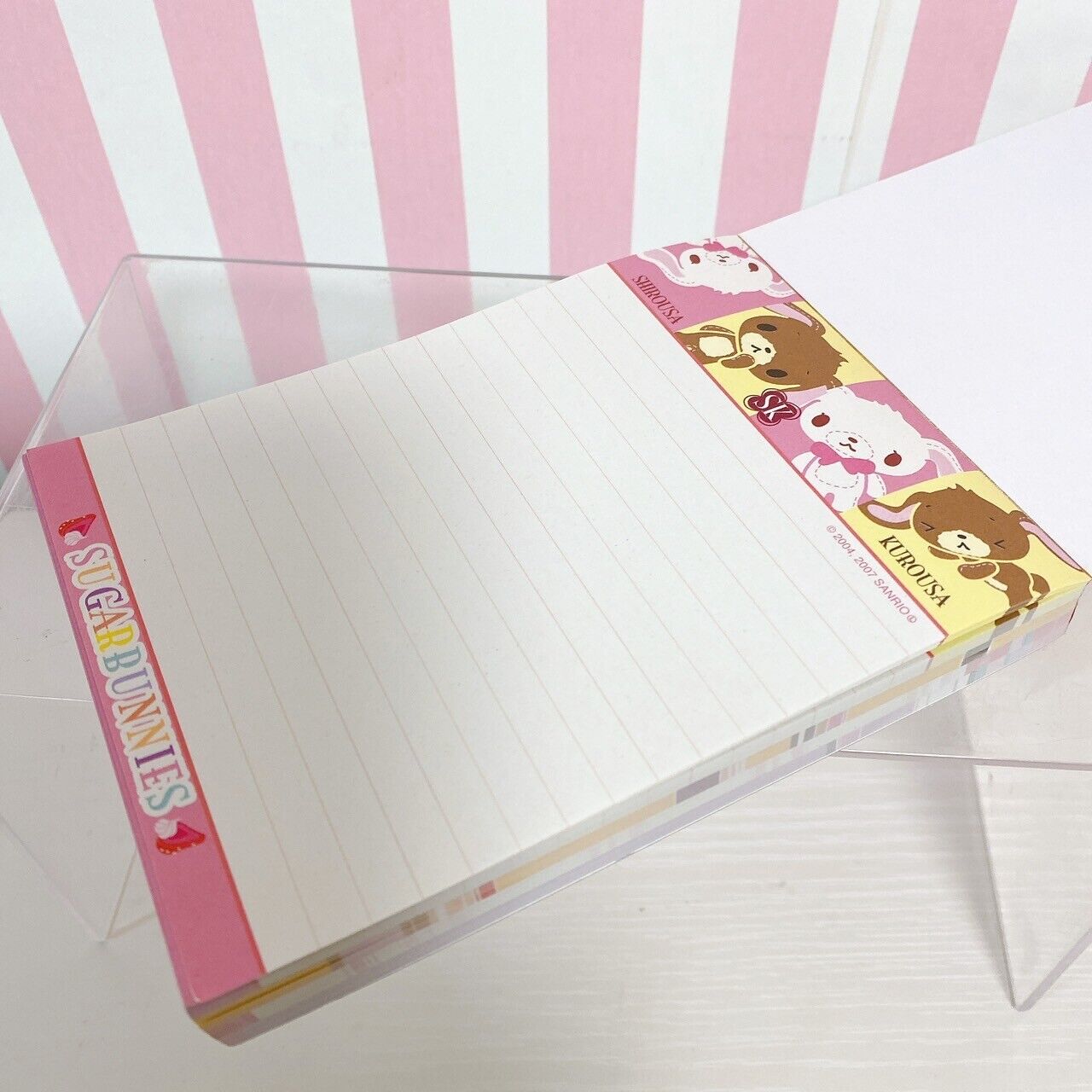 Sanrio Sugar Bunnies Shirousa Kurousa Stationery Memo Notepad Set 3 Rabbit Rare