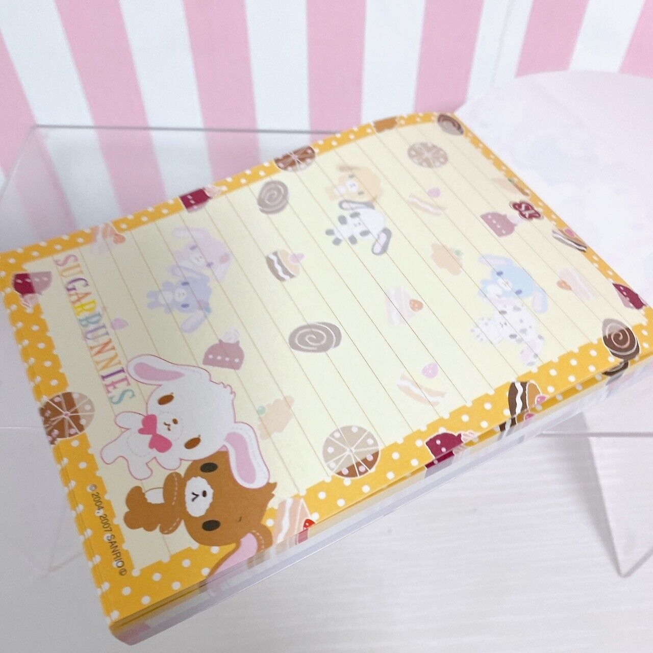 Sanrio Sugar Bunnies Shirousa Kurousa Stationery Memo Notepad Set 3 Rabbit Rare