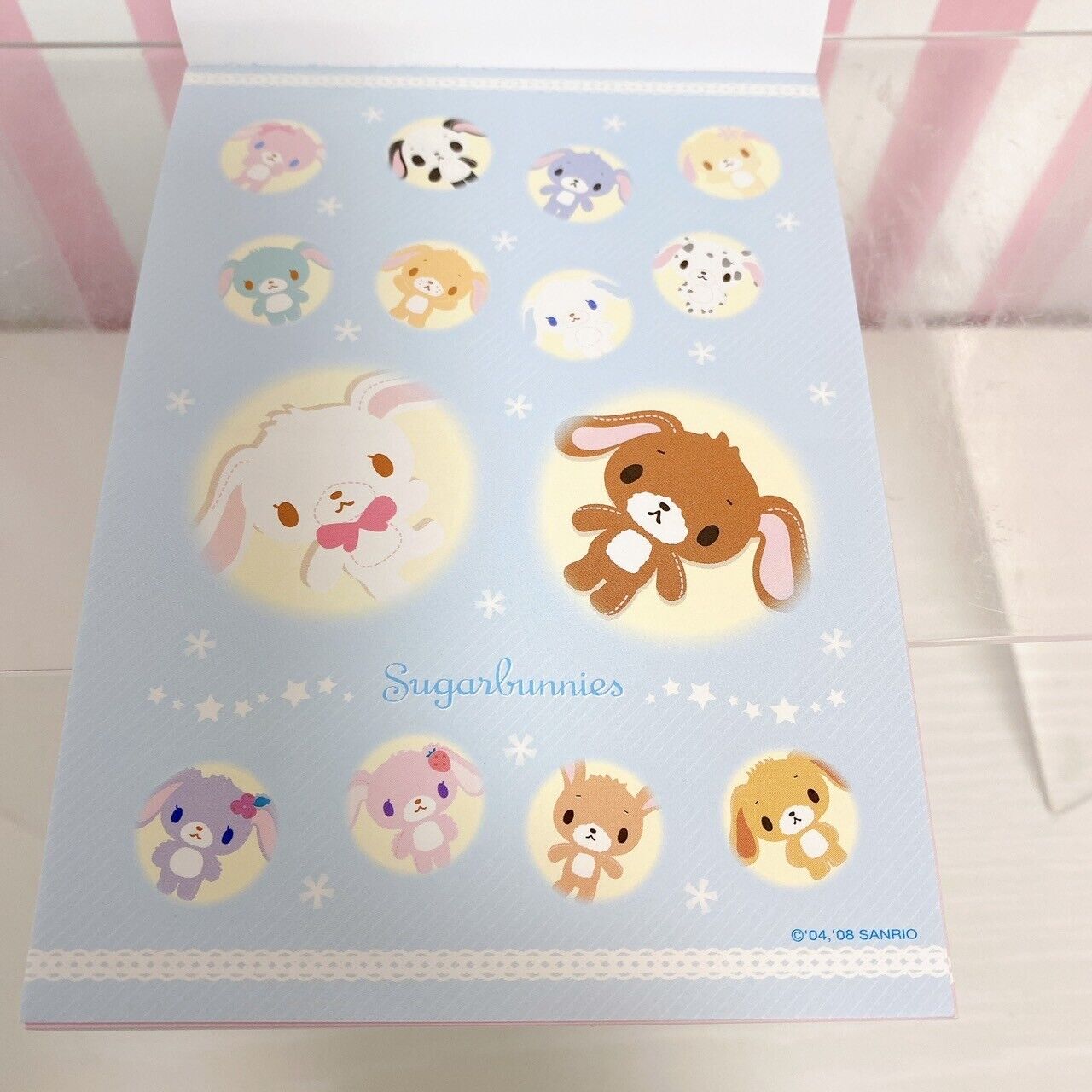 Sanrio Sugar Bunnies Shirousa Kurousa Stationery Memo Notepad Set 3 Rabbit Rare