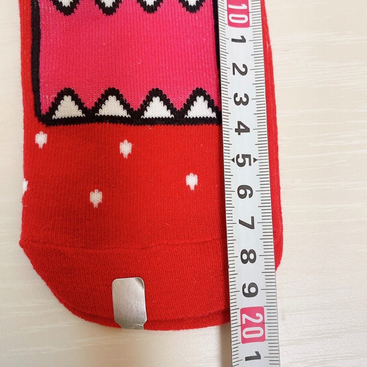 DOMO kun Strawberry Socks Red 22~24cm 8.6~9.4in Unused NHK Character Kawaii Rare