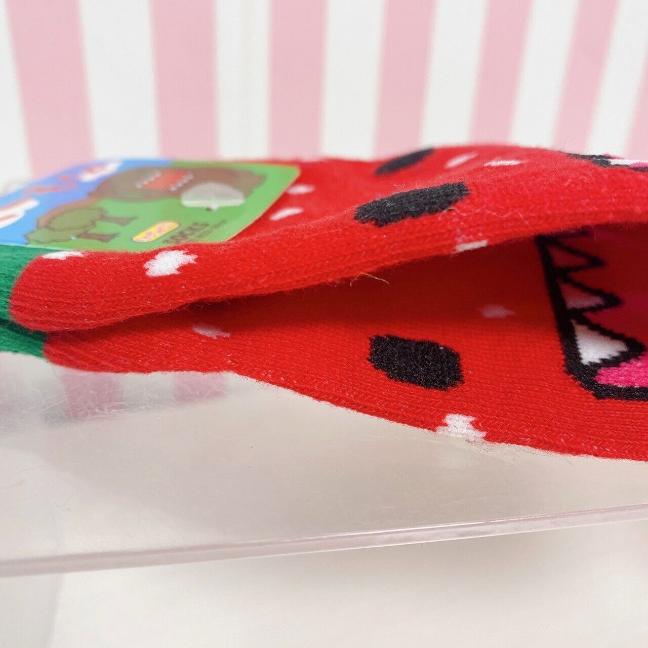 DOMO kun Strawberry Socks Red 22~24cm 8.6~9.4in Unused NHK Character Kawaii Rare