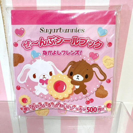 Sanrio Sugar Bunnies Sticker Book Shirousa Kurousa Cookie Pink Rabbit Kawaii