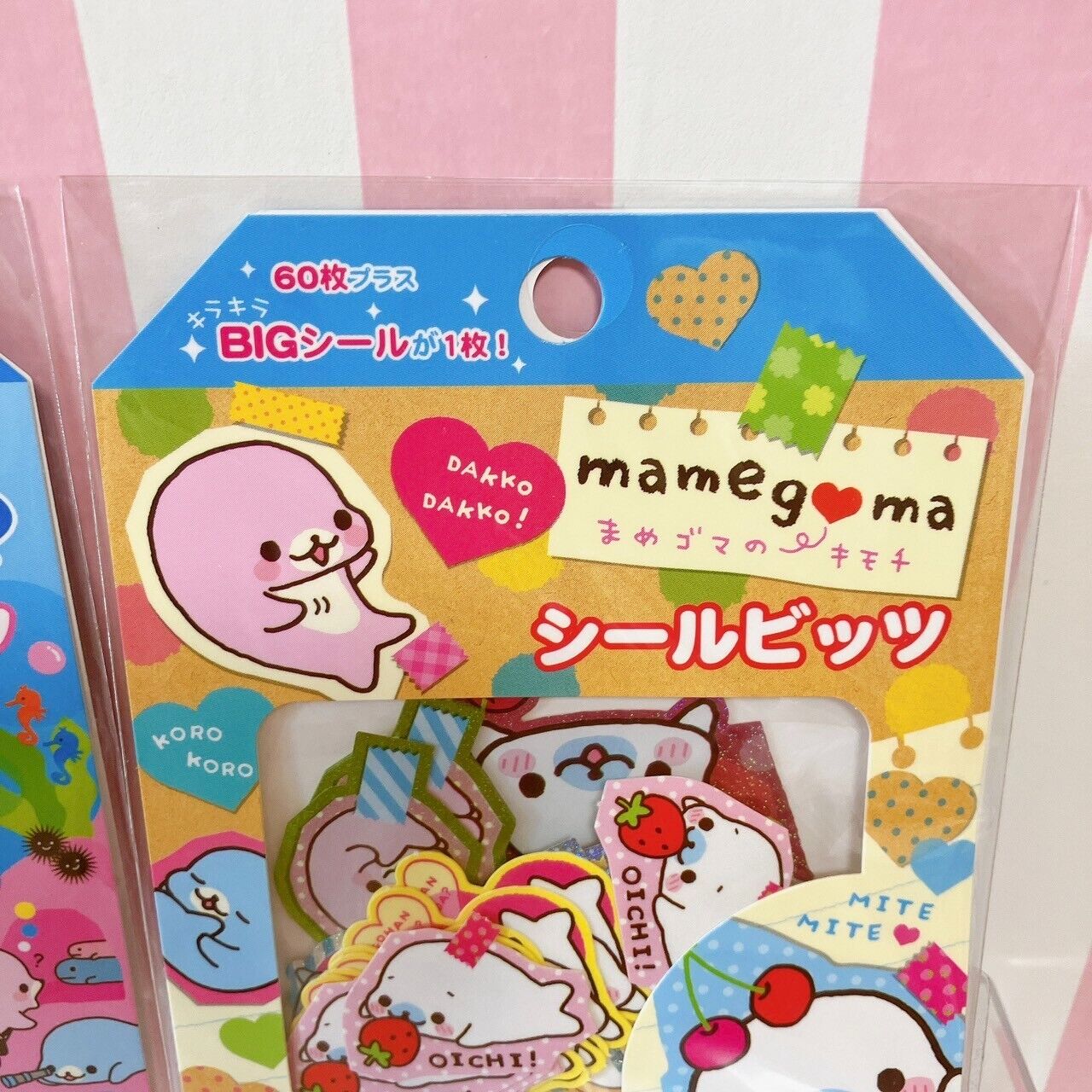 San-X Mamegoma Sticker Set 2 Stationery Sea Animal Seal Bits Fruits Character